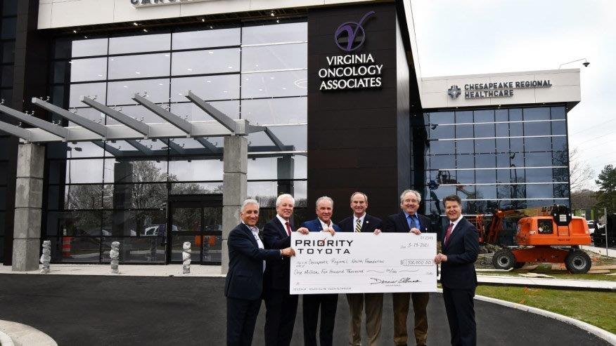 Robert Tull and his team announces Priority Toyota Cancer Center Robert Tull and his team announces Priority Toyota Cancer Center